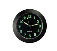 WINOMO Auto Cruscotto Orologio di Uscita dell'Aria Orologio Luminoso Auto Rotonda al Quarzo Orologio Glow in The Dark Orologio Automatico per Interni Auto Decorazione (Nero)