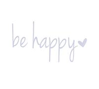 WINOMO Be Happy Auto Adesivo con Scritta per Camion e Moto 14 x 7,5 cm (Bianco)