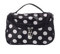 WINOMO Pochette per Trucchi Donna Trousse Organizer Borsa Beauty Case da Viaggio (Nero Bianco)