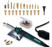 WINONS Pirografo per Legno Professionale WBT0003, Pantografo per Legno con Regolatore di Temperatura 482-842°F / 250-450°C, Compreso Saldatore e Ugelli a Lama Calda (Set da 25)