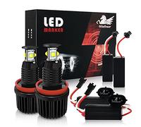 WinPower H8 40W LED Fari Angel Eyes per auto Kit di conversione alogeno CanBus nessun errore Luci di posizione 6000K Xenon bianco, 2 Pezzi