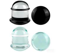 WINSENET Kit di dilatatori per orecchie in vetro, 4 pezzi, 3-25 mm, con anelli in gomma, kit di dilatatori per orecchio in vetro, per donne e uomini, 23mm, Vetro, Non pietra preziosa