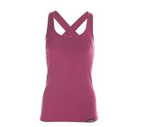 WINSHAPE - Canotta Sportiva da Donna per Fitness e Tempo Libero Essential Slim Fit Cross Back, Donna, WVR25-BERRY-LOVE-L, Berry/Love, L