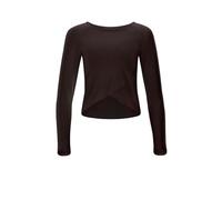 Winshape Functional Light And Soft Cropped Long Sleeve Top AET131LS con Applicazione Overlap, Ultra Soft Style, Fitness, Tempo Libero, Yoga, Pilates