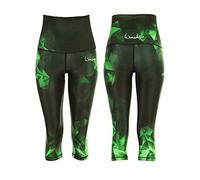 Winshape Pantaloni sportivi HWL202 Donna verde chiaro/verde scuro/bianco Taglia M