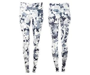 WINSHAPE Leggings Aderenti da Donna Funzionali Power Shape Ael102, Stampa, Stile Slim, Bianco Mimetico, XXL