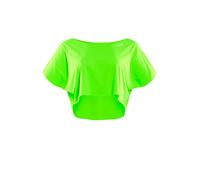 WINSHAPE Kurzes, Super Leichtes Damen Functional Dance-Top Dt104 T-Shirt, Verde Fluo, L Donna