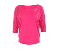 WINSHAPE Mcs001-Maglia da Donna Ultra Leggera Corte, Maglietta a Maniche 3/4, Rosa Intenso, XS