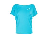 WINSHAPE Maglia da Donna Ultra Leggera, alla Moda, a Maniche Corte, Mct002, Stile Danza, Fitness, Tempo Libero, Sport, Yoga, Allenamento, Maglietta, Cielo-Blu, L