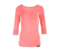 WINSHAPE Fitness Yoga, Maniche a 3/4 Donna, Corallo Fosforescente, S