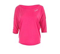 WINSHAPE Mcs001-Maglia da Donna Ultra Leggera Corte, Maglietta a Maniche 3/4, Rosa Intenso, XS