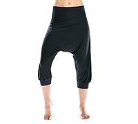 WINSHAPE Pantaloni da Donna Functional Light And Soft ¾-Harem Hp201ls Casual, Nero, M