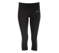 WINSHAPE Functional Power Shape 3/4-Tights Leggings AEL202 mit Anti-Rutsch-Effekt, Slim Style Fitness Freizeit Sport Yoga Workout, Donna, Nero, XXL