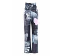 Winshape Pantaloni sportivi 'CUL101C' grigio / grigio denim / rosa / bianco Donna Winshape S grigio / grigio denim / rosa / bianco
