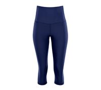 WINSHAPE Leggings Funzionali da Donna a ¾ Hwl217c Vita Alta con Applicazione a Forma di V e Fascia Centrale, Blu Scuro, XXL
