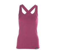 WINSHAPE - Canotta Sportiva da Donna per Fitness e Tempo Libero Essential Slim Fit Cross Back, Donna, WVR25-BERRY-LOVE-XL, Berry/Love, XL