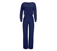 WINSHAPE Tuta Funzionale Comfort Js101lsc Intera, Blu Scuro, M Donna