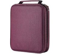 WINSHEA 120 Slots Oxford Matite Astuccio Scuola Borsa Matita Case Penne Holder Super Grande Capacità Matite Colorate Organizzatore(Rosso)