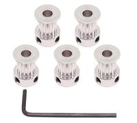 Winsinn aluminum 2 GT GT2 sincrono ruota 16 20 denti foro 5 mm 6.35 mm 8 mm 16T 20T puleggia per stampante 3D larghezza 6 mm 10 mm cinghia dentata - Bowden RepRap Prusa i3 Mendel Makerbot Kossel Delta, 16 Teeth 5mm Bore, For 10mm Belt, 5