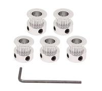 WINSINN GT2 - Puleggia a 20 denti, foro 8 mm, larghezza 6 mm, 20 T, in alluminio, per stampante 3D (confezione da 5 pezzi)