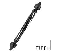 WINSOON Kit hardware resistente a molla per cancello da 35,6 cm, chiusura automatica per cancello, con strumento regolabile, per recinzione in legno e vinile, nero