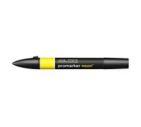 Winsor & Newton 0205403 ProMarker Neon - Pennarello professionale per layout - 2 punte sottili e larghe per disegni, design e layout - Giallo brillante - Neon
