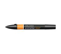 Winsor & Newton 0205404 ProMarker Neon - Pennarello professionale per layout - 2 punte sottili e larghe per disegni, design e layout - arancione brillante - Neon