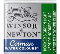 Winsor & Newton 301696 Cotman Colori Acquerello, Viridian, Verde (Hooker's Green Bright), 1.9x1.6x1.1 cm, 5 unità