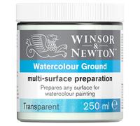 Winsor & Newton 3060002 Preparazione per superfici multiple - Per tela, legno, vetro, metallo e plastica - Fondo invisibile per colori luminosi - Trasparente, 250 ml