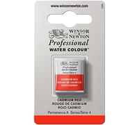 Winsor & Newton 8840162 Professional - Vernici ad acquerello, vivaci e resistenti alla luce, pigmenti per artisti nella concentrazione più forte, 1/2 GODET Rosso Di Cadmio ROW