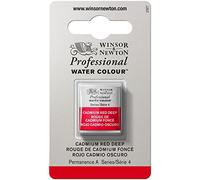 Winsor & Newton 8840163 Professional - Vernici ad acquerello, vivaci e resistenti alla luce, pigmenti per artisti nella concentrazione più forte, 1/2 GODET Rosso Di Cadmio Scuro ROW