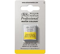 Winsor & Newton 8840164 Professional - Vernici ad acquerello, vivaci e resistenti alla luce, pigmenti per artisti nella concentrazione più forte, 1/2 GODET Giallo Di Cadmio ROW