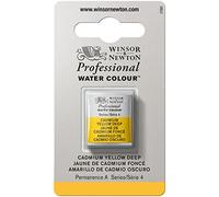 Winsor & Newton 8840165 Professional - Vernici ad acquerello, vivaci e resistenti alla luce, pigmenti per artisti nella concentrazione più forte, 1/2 GODET Giallo Di Cadmio Scuro ROW