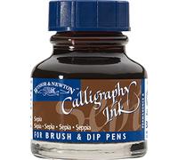 Winsor & Newton Calligraphy 1111609 - Flacone di inchiostro per calligrafia, 30 ml, colore: seppia