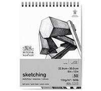 Winsor & Newton Carta da Disegno, Extra Bianco, 22,9 x 30,5cm-50 Blatt Skizzenpapier im Spiralblock, 50 unità