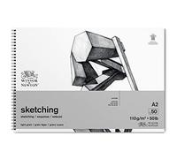 Winsor & Newton Carta Schizzo - Blocco Spirale White 110 G - A2-50 Fogli
