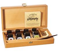 Winsor & Newton Set per calligrafia 1190193 – cassetta in legno 8 x 14 ml