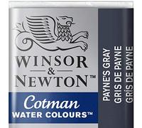 Winsor & Newton Colore ad Acquerello Cotman 0301465 con buona trasparenza, Eccellente intensità della Tinta e Buone Caratteristiche di Pittura, Acquerello in Ciotola 1/2 - Paynes Grey