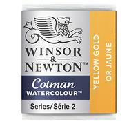 Winsor & Newton Cotman 0301088 - Pittura ad acquerello, colori vivaci e di alta qualità con ottime caratteristiche di lavorazione, ciotola 1/2 - oro giallo