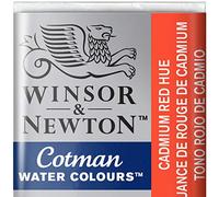 Winsor & Newton 301696 Cotman Colori Acquerello, Viridian, Rosso (Cadmium Rosso), 1.9x1.6x1.1 cm, 1 unità