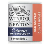 Winsor & Newton Cotman 0301471 - Pittura ad acquerello, colori vivaci e di alta qualità con ottime caratteristiche di lavorazione, ciotola 1/2 - rosso rame