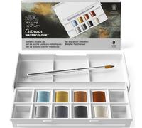 Winsor & Newton Cotman Acquerello Metallico Colori Pittura Tasca Set