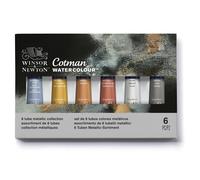 Winsor & Newton Cotman Acquerello Metallico Colori Set Pittura 6 X 8ml