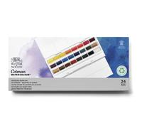 Winsor Newton Cotman Set Pittura Acrilico Acquerello Studio 24 Colori Assortiti