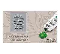 Winsor & Newton Designers Gouache - Set Assortito Colori Primari gouache professionale da 6 tubi da 14 ml, colori primari, per design, illustrazione, arti grafiche