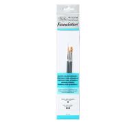 Winsor & Newton – Pennelli acquerello Foundation 3 – rotondo 3, piatto 1,2