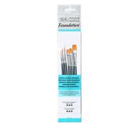 Winsor&Newton - Foundation 6 Pennelli Acquarello - Round 2 / 3 / 5 - Flat 3,5,6