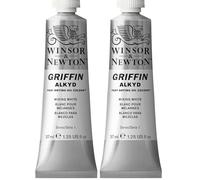 Winsor & Newton Griffin Alkyd - Colore a olio, 37 ml, Bianco da mescolare (Confezione da 2)