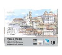 Winsor & Newton Mixed Media Set - Set per Urban Sketching, 16 pezzi