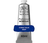 Winsor & Newton 8840466 Vernice acrilica professionale di qualità artistica, elevata brillantezza dei colori e opacità, qualità da archivio, tubetto da 60 ml - Blu di cobalto scuro